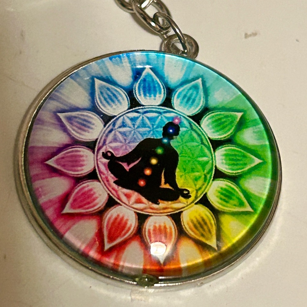 Chakra Key Chain Multi Color so Pretty with Chart NEW